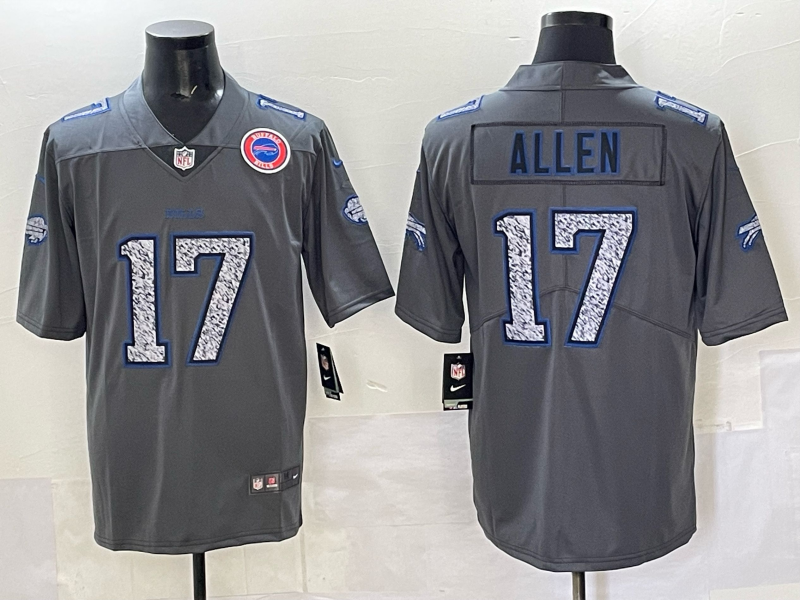 Men Buffalo Bills #17 Allen Grey Nike 2025 Limited NFL Jersey style 001->buffalo bills->NFL Jersey
